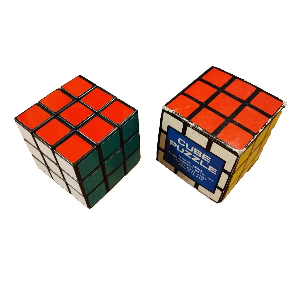 Chadwick Miller Cube Puzzle 95205 VTG 1984 Twist Color-Match 3x3x3 w/Box Taiwan